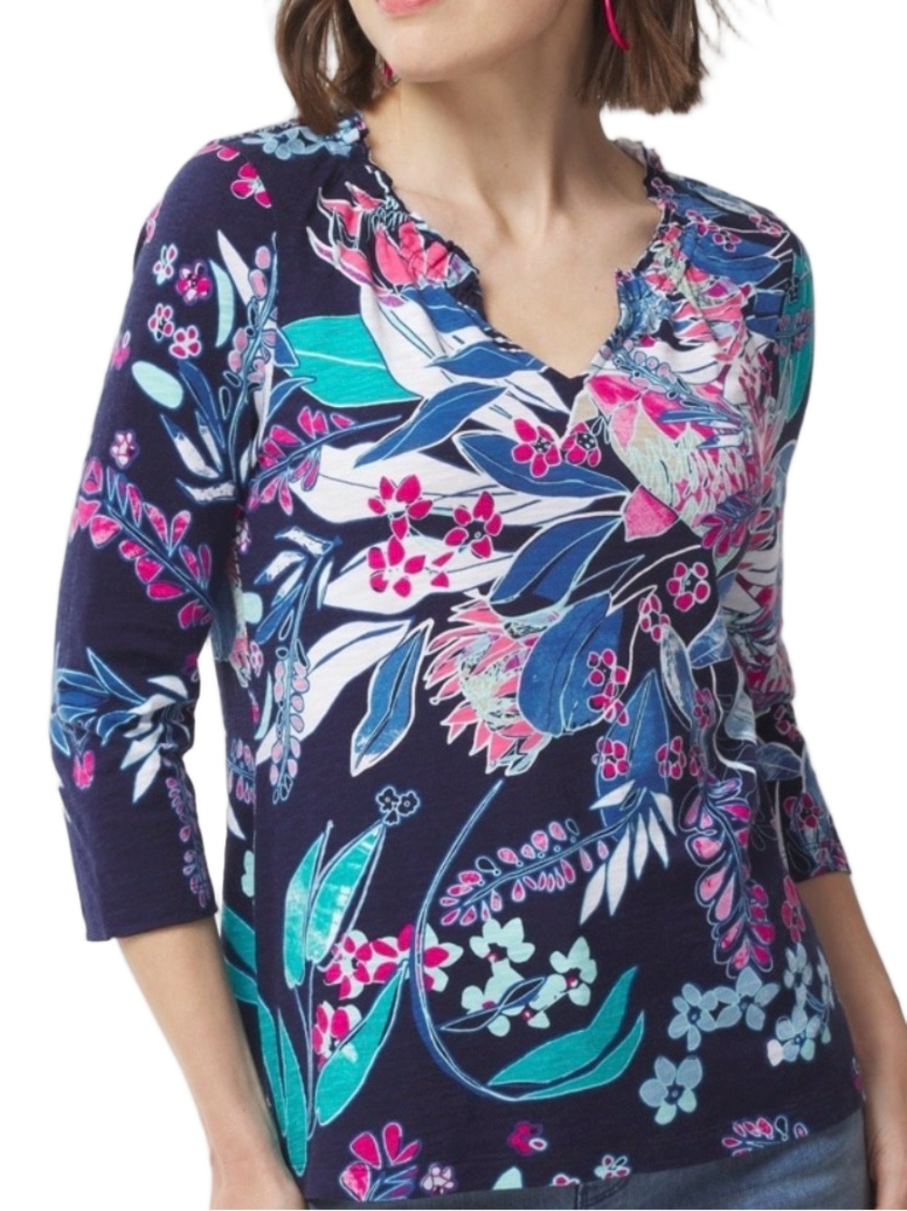 48. NWT WOMENS CHICO’S 4/XXL DETAIL TOP